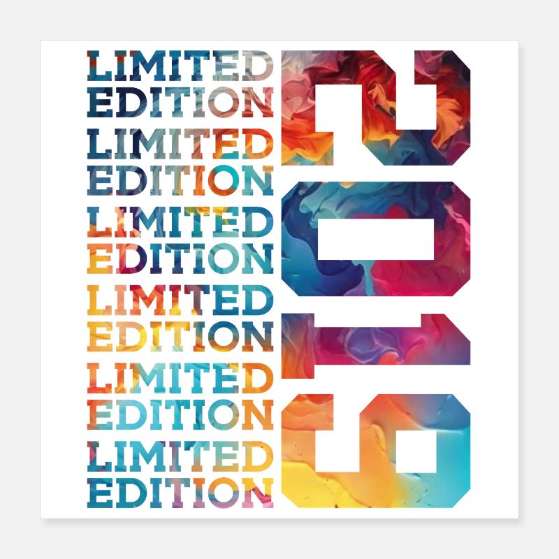 ÉDITION LIMITÉE 2019 7 ANS 7E ANNIVERSAIRE Poster 40 x 40 cm