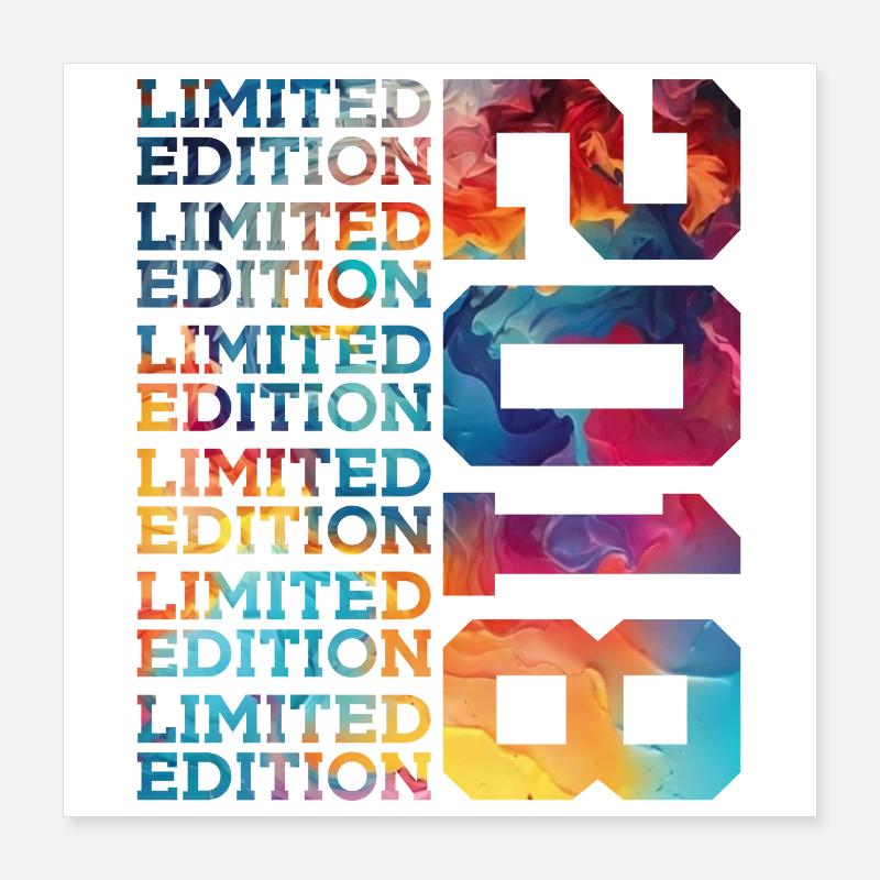 ÉDITION LIMITÉE 2018 8 ANS 8E ANNIVERSAIRE Poster 40 x 40 cm