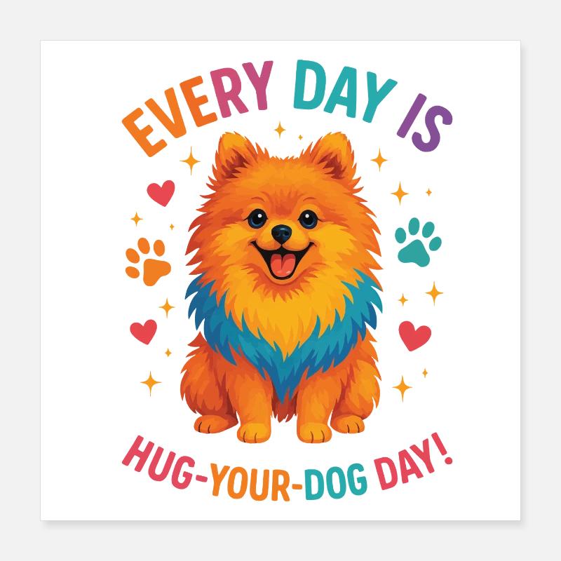 Spitz nain Poster 40 x 40 cm