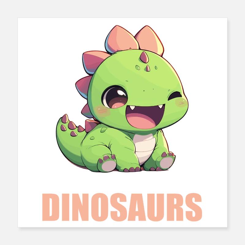 Dino Dinosaur Dinosaur Poster 16" x 16" (40x40 cm)