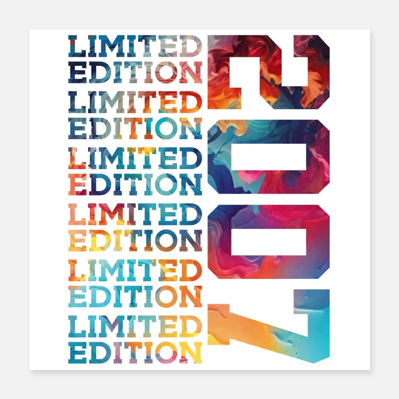 ÉDITION LIMITÉE 2007 19 ANS 19E ANNIVERSAIRE Poster 40 x 40 cm