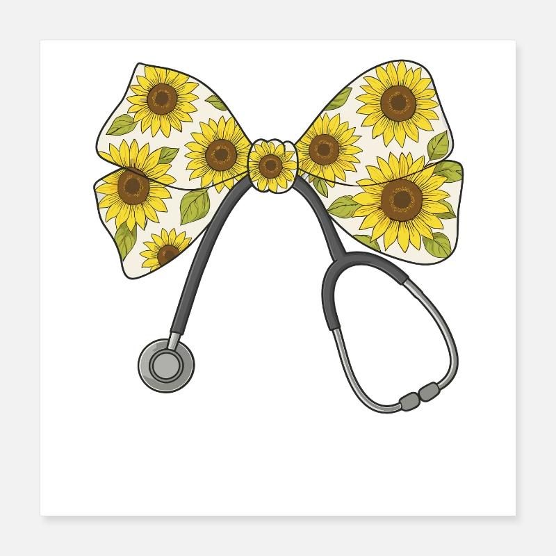 Nurse, Stethoscope, Loop Poster 16" x 16" (40x40 cm)