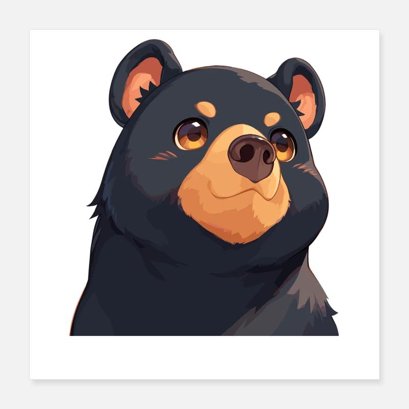 Ours du Soleil Ours Malais Poster 40 x 40 cm