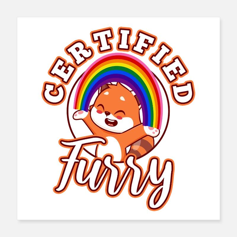 Merci beaucoup furry Poster 40 x 40 cm