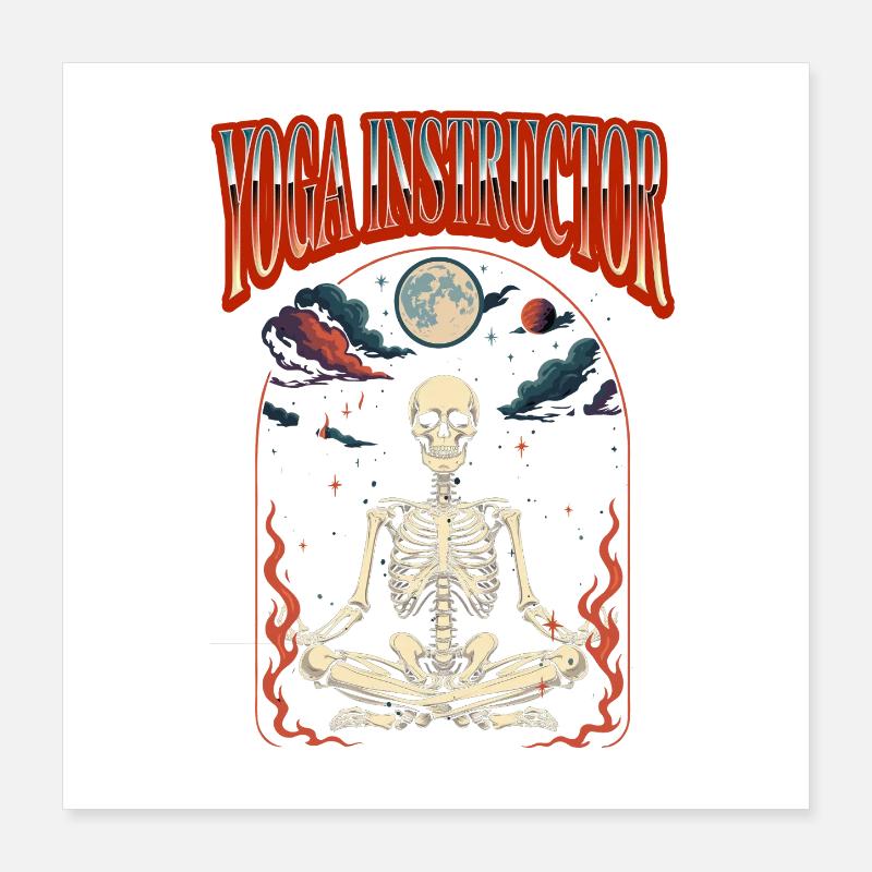 Yoga Teacher Halloween Tarot Poster 16" x 16" (40x40 cm)