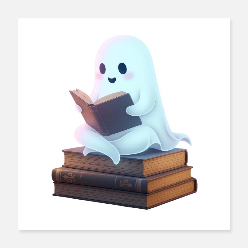 Conception ludique de lecture fantôme Poster 40 x 40 cm