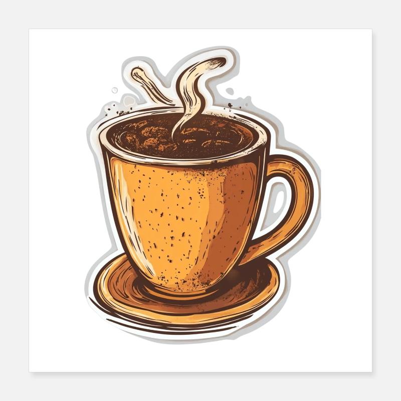 Café Poster 40 x 40 cm