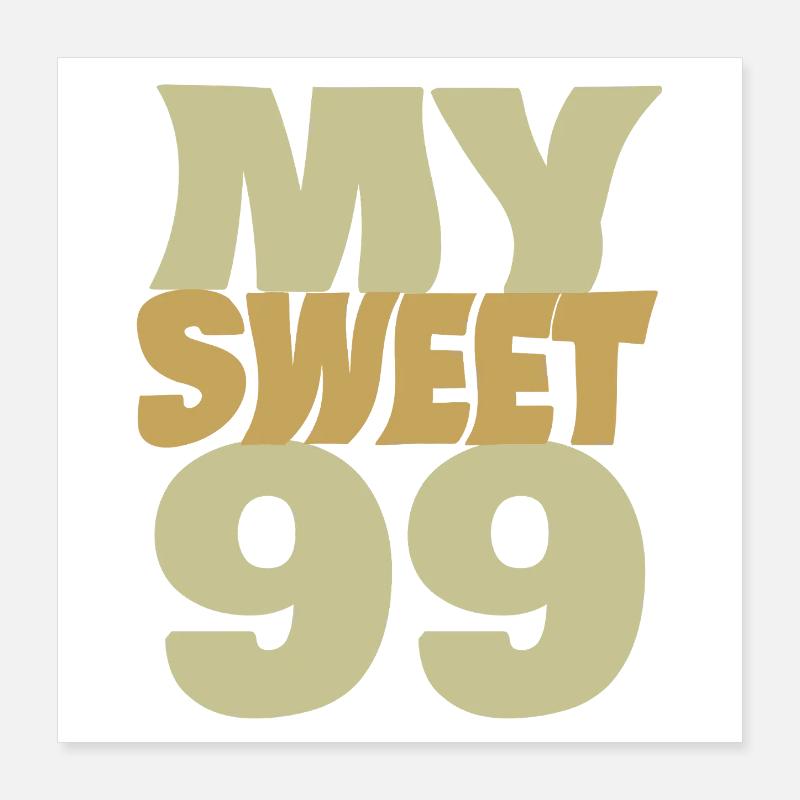 99 Poster 40 x 40 cm