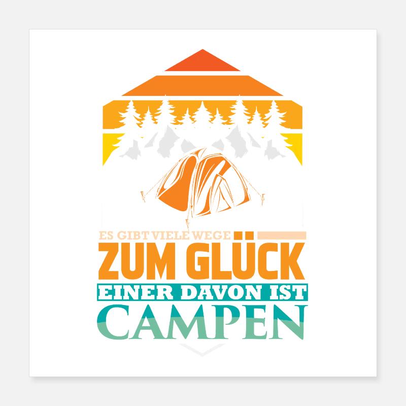 Camper Camping Caravan Saying Poster 16" x 16" (40x40 cm)