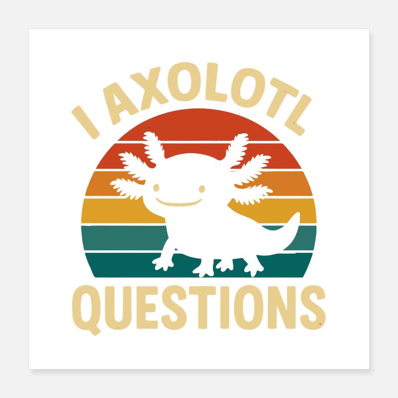 Axolotl Poster 16" x 16" (40x40 cm)
