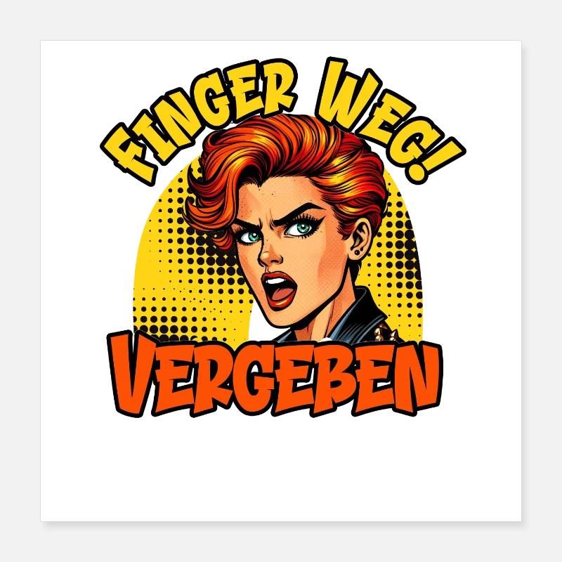 Malle HANDS OFF FORGIVEN Funny Poster 16" x 16" (40x40 cm)