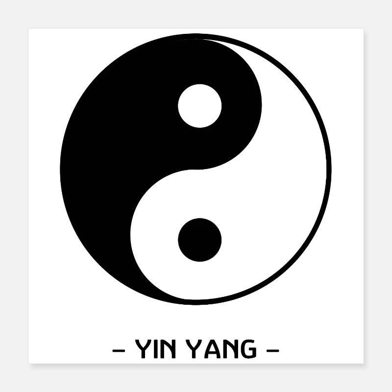 Yin Yang Poster 40 x 40 cm