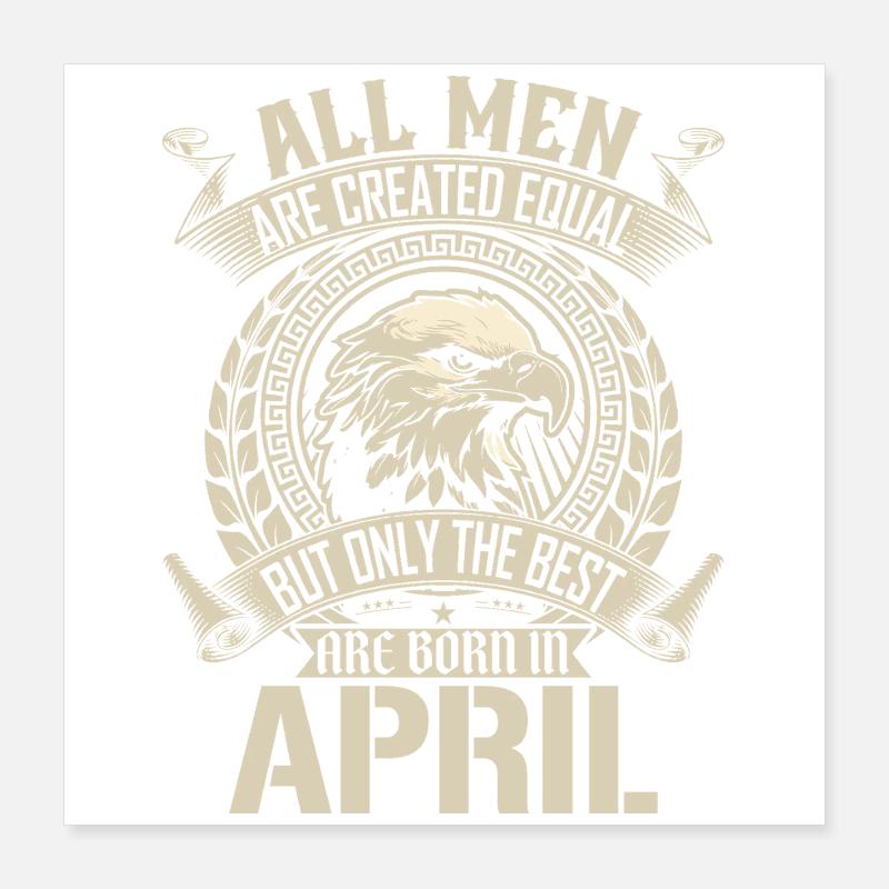 Motif du mois de naissance d'avril de Eagle Pride Poster 40 x 40 cm