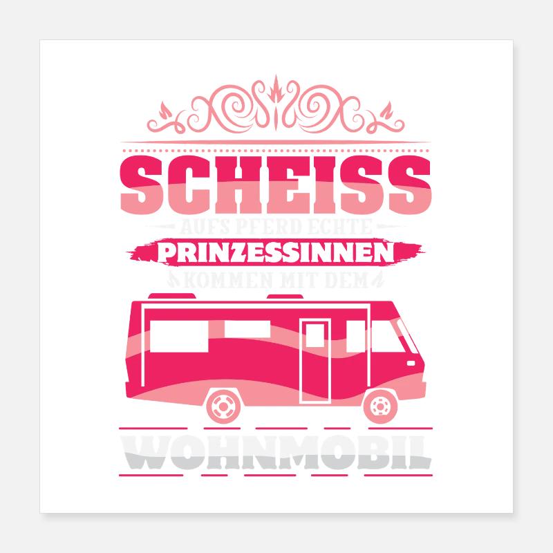 Camper Camping Wohnwagen Spruch Poster 40x40 cm