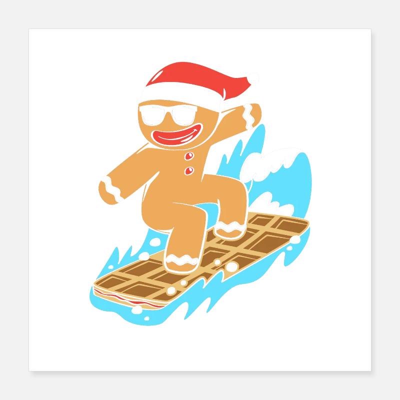 Gingerbread man Christmas gingerbread Poster 16" x 16" (40x40 cm)