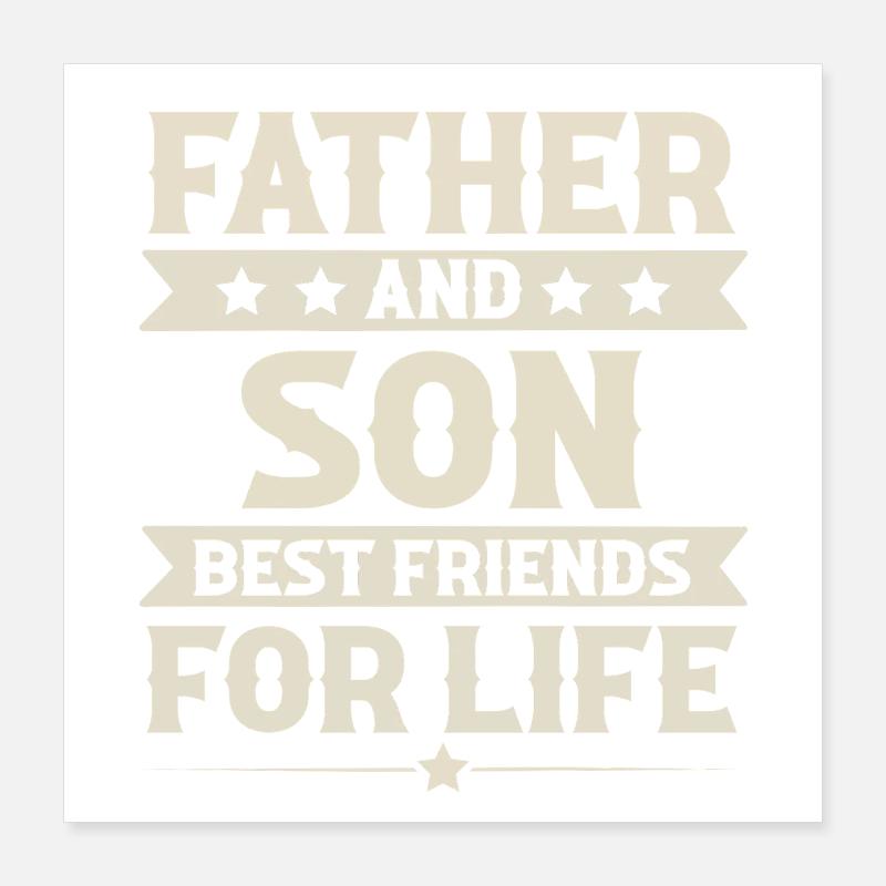 Vater Und Sohn Poster 40x40 cm