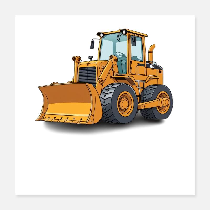 Conception de construction robuste pour bulldozer Poster 40 x 40 cm
