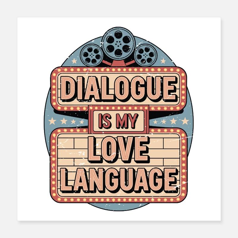 Le dialogue du scénariste est mon scénario de romancier Poster 40 x 40 cm