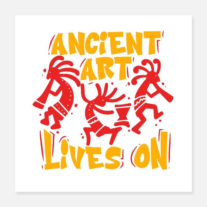 Petroglyph Petroglyphs Ancient Art Lives On Poster 16" x 16" (40x40 cm)