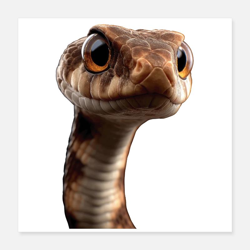 Schlange Python Kobra Klapperschlange Schlangen Poster 40x40 cm