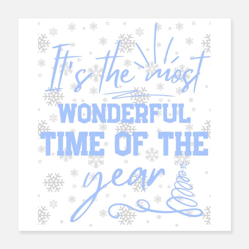 Citation de Noël Vacances d’hiver Poster 40 x 40 cm