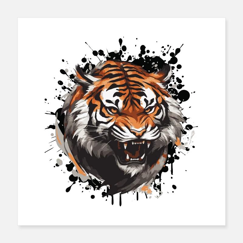Tiger Animal Poster 16" x 16" (40x40 cm)