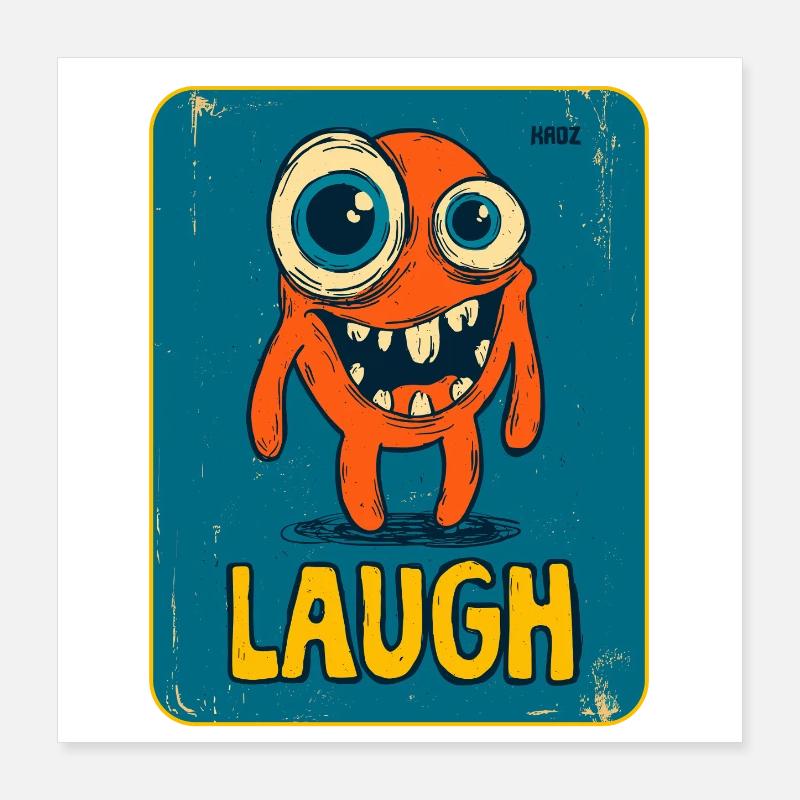 Whimsical Monster  Poster 16" x 16" (40x40 cm)