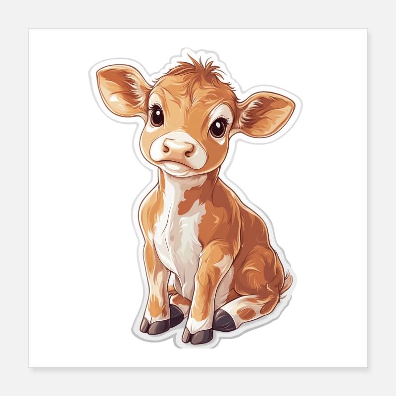 Vache Poster 40 x 40 cm