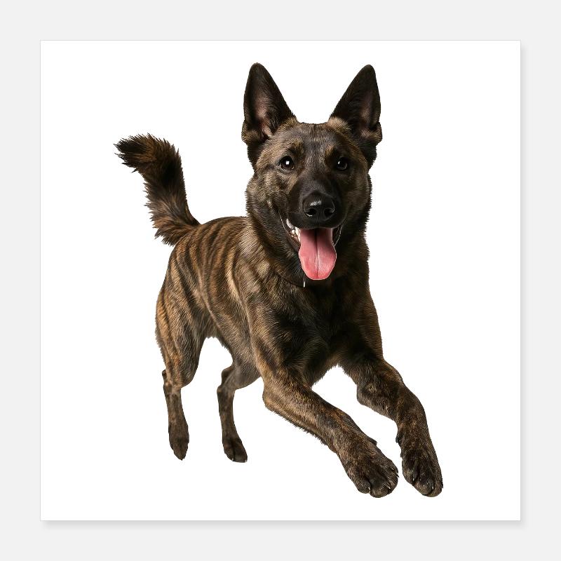 Holländischer Schäferhund Poster 40x40 cm