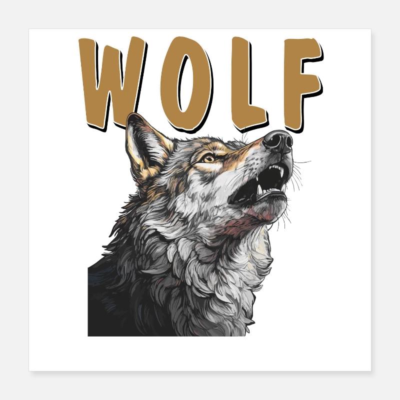 Loup Poster 40 x 40 cm