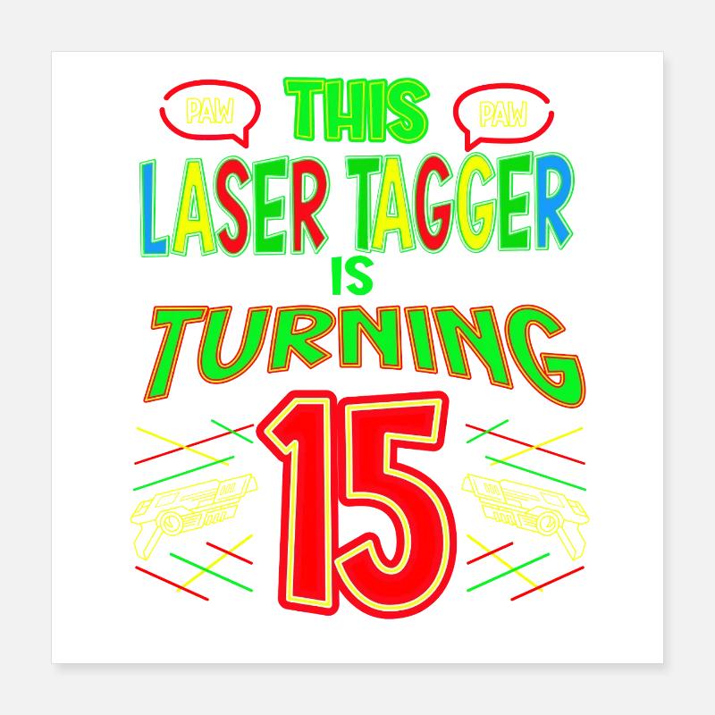 Ce marqueur laser a 15 ans laser Poster 40 x 40 cm