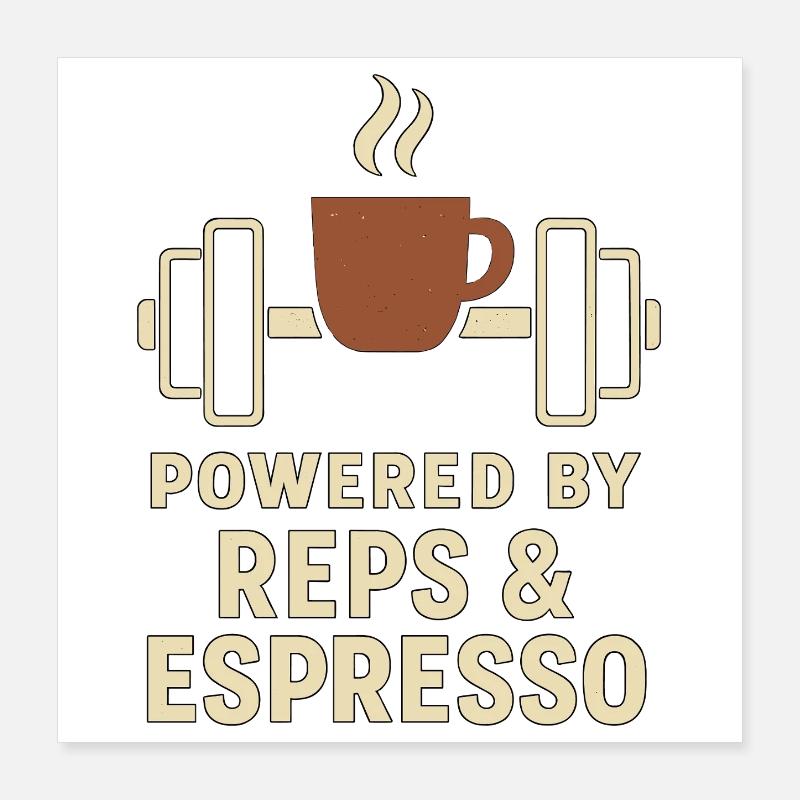Propulsé par Reps & Espresso Poster 40 x 40 cm