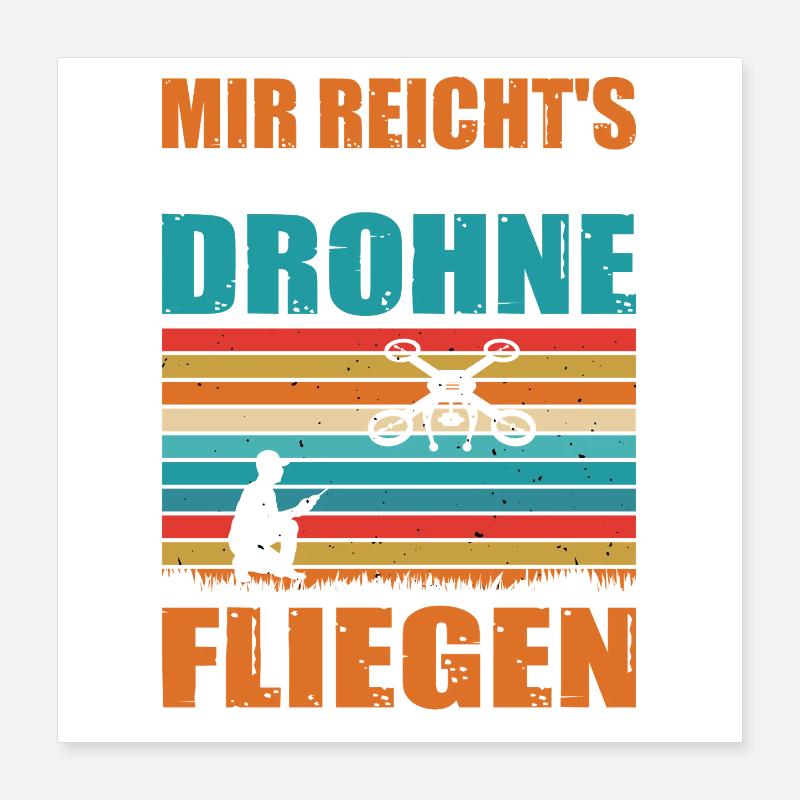 Drone Pilot Accessories Drone Pilot Drone Gift Poster 16" x 16" (40x40 cm)
