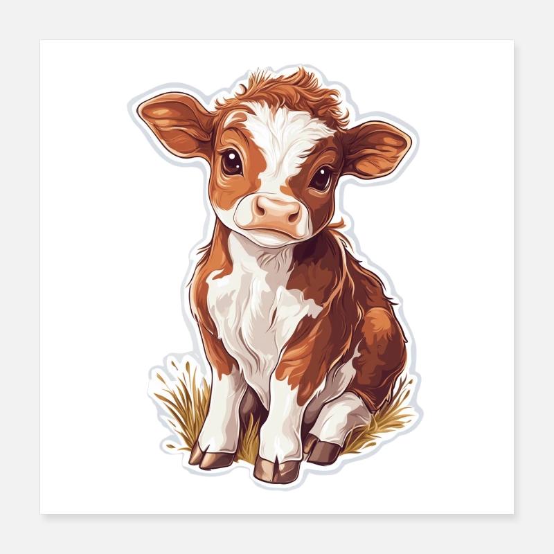 Vache Poster 40 x 40 cm
