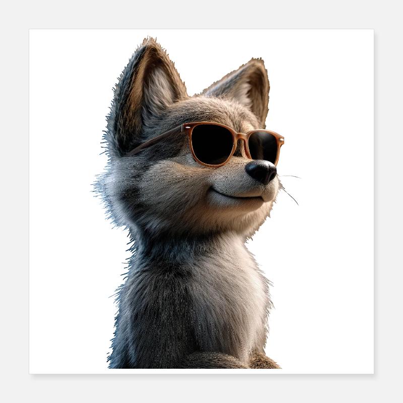 Wolf Love Wolves Wolf Pack Wolfhound Wild Wolf Poster 40 x 40 cm