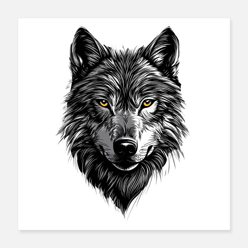Wolf Love Wolves Wolf Pack Wolfhound Wild Wolf Poster 40 x 40 cm