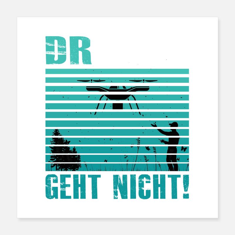Drone Pilot Accessories Drone Pilot Drone Gift Poster 16" x 16" (40x40 cm)