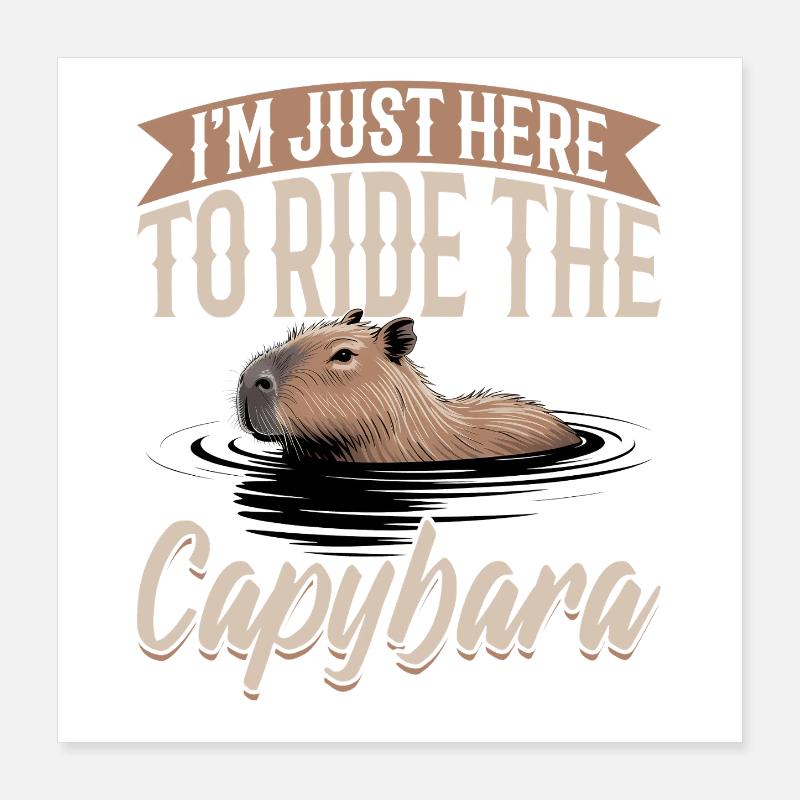Funny Capybara Poster 40x40 cm