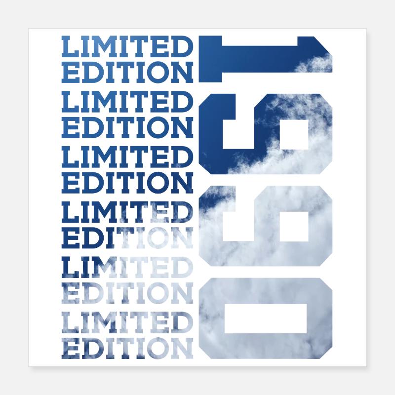 36 ANS ÉDITION LIMITÉE 1990 36E ANNIVERSAIRE Poster 40 x 40 cm