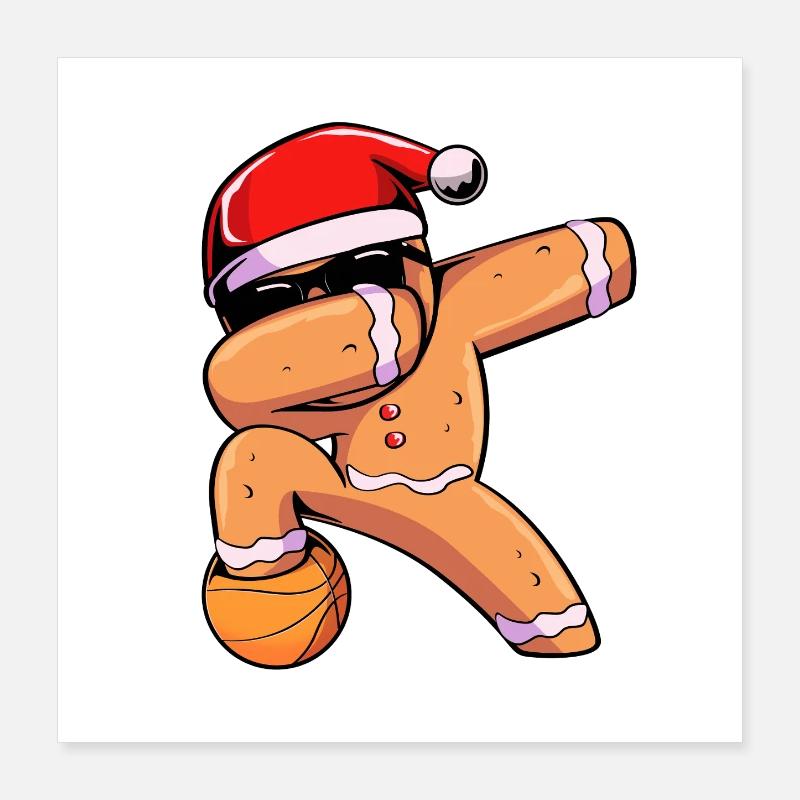 Lebkuchen Weihnachten Lebkuchenmann Gingerbread Poster 40x40 cm