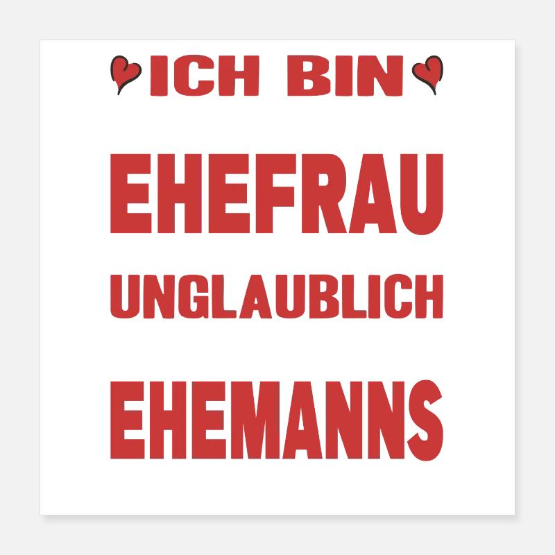 Ehemann Geschenk Ehefrau Paare Beziehung Liebe Poster 40x40 cm