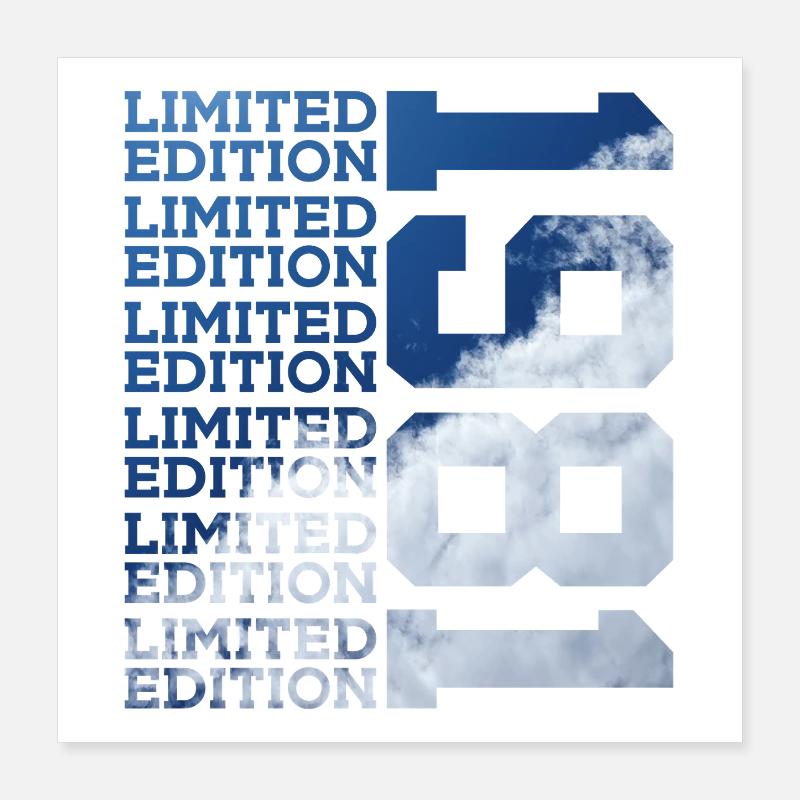 45 YEARS LIMITED EDITION 1981 45TH BIRTHDAY Poster 16" x 16" (40x40 cm)