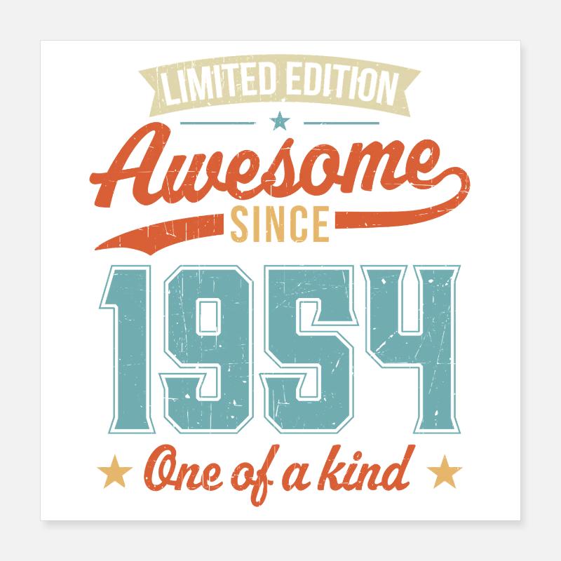 Awesome Since 1954 Poster 16" x 16" (40x40 cm)