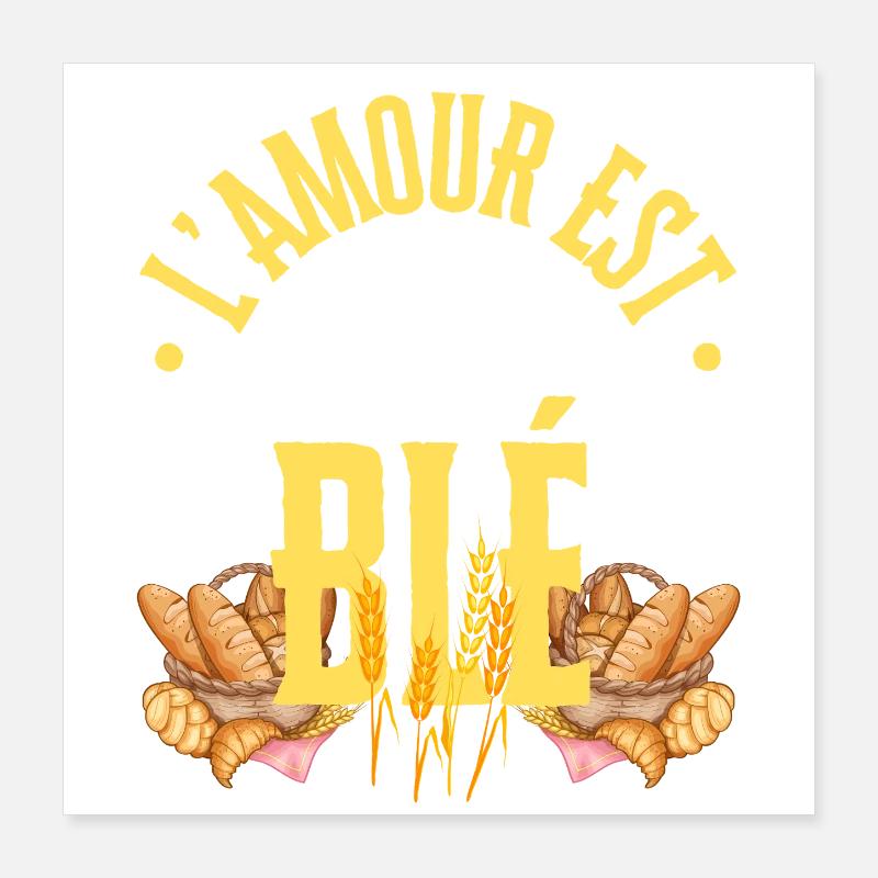 L'amour est dans le blé Poster 40 x 40 cm