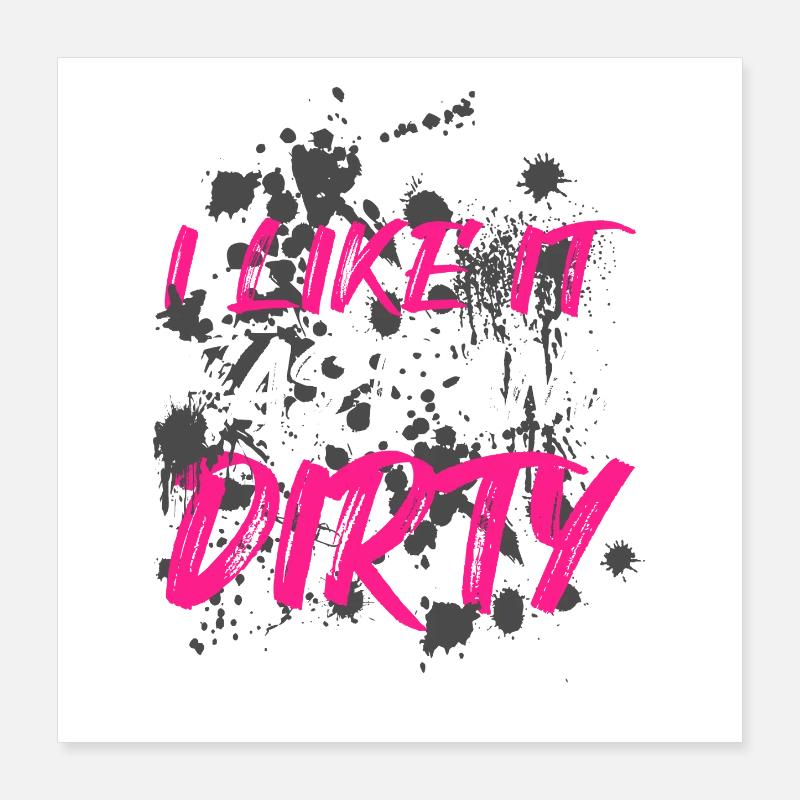 Fast and dirty Schlammlauf Mud Run Muddy Race Poster 16" x 16" (40x40 cm)