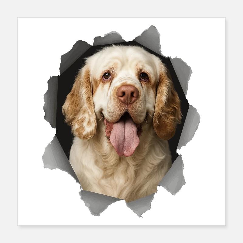 Clumber Spaniel Poster 40x40 cm