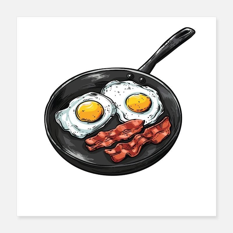 Cuisine Breakfast Scene Poster 16" x 16" (40x40 cm)