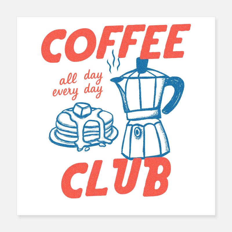 Club de café Poster 40 x 40 cm