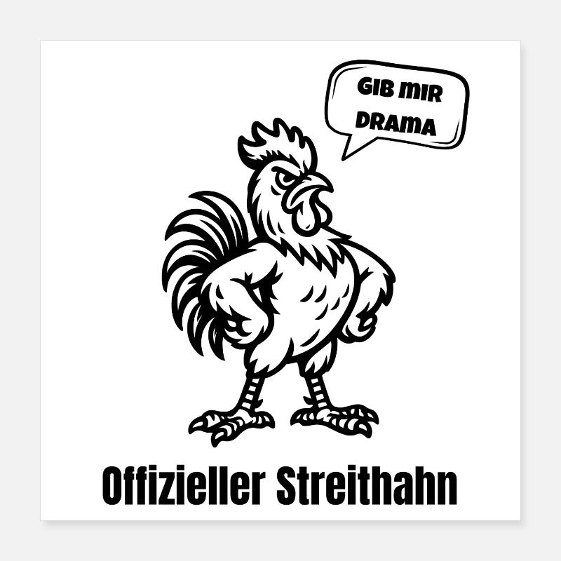 Streithahn - Drama Poster 40x40 cm
