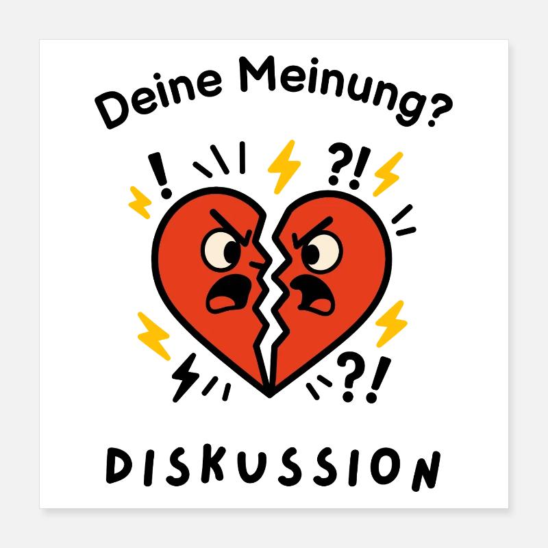 Discussion - Opinion Design Poster 16" x 16" (40x40 cm)